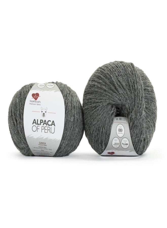 Heartbeats Alpaca of Peru is Acrylic Nylon Alpaca Blended Yarn with Melange Effect. Oekotex Class 1 Certified. Pack of 2 Balls - 50gm Each. Shade no - APU9 - Image 2